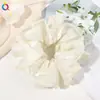 Qi Yue Temperamento Francés de Alta Gama Goma para el Pelo Estilo Intestino Grande para Mujeres Encaje Plisado Estilo Perezoso Banda de Goma de Alta Elasticidad Cuerda para el Pelo Accesorios para el Cabello