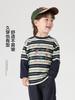 Camiseta de Manga Larga a Rayas Estilo Europeo para Niño Otoño Ropa para Bebé 2026 Nueva Ropa Infantil Camiseta Básica para Niños Pequeños Estilo Primavera y Otoño