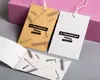 Etiquetas de Roupas Masculinas da Moda, Papel Especial, Tags de Pendurar de Alta Qualidade, Etiquetas de Marca de Roupas, Tags de Pendurar com Logo Fosco, Hot Stamping Personalizado
