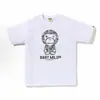 Exportação Transfronteiriça Atacado Bape Tendência Cabeça de Macaco Algodão Pesado Manga Curta Tubarão Macaco Camiseta Tops Masculino e Feminino