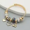 Pulseira Pan's Fashionable de Aço Inoxidável Dourado, Pulseira Ajustável que Não Desbota, Joia de Pulseira Versátil de Alta Qualidade