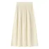 Falda de Lana Tejida 2026 Nuevo Estilo Otoño e Invierno para Mujer, Falda de Paraguas Elegante y a la Moda con Efecto de Caída, Falda Larga