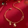 Pulsera de Oro de Arena Vietnamita Riqueza Instantánea Chapado en Cobre Dorado Estilo Creativo de Lujo Ligero de Nicho Pulsera de Éxito Instantáneo Venta al por mayor en vivo