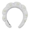Europa y Estados Unidos diadema cruzada de esponja torcida para el cabello, diadema de perlas nube, para mujer, lavar la cara, maquillaje, accesorios para el cabello, baño, deportes, banda para el cabello