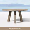 Sofá de Exterior Teak Ratán Sofá Impermeable Protector Solar Villa Hotel Patio Silla de Ocio Anticorrosión Combinación de Sofá de Teak