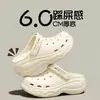 Zapatos perforados de suela gruesa para mujer, estilo nuevo, ropa de exterior, zapatillas de trabajo para enfermera, puntera cerrada, sandalias de playa versátiles de moda casual