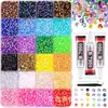 Em Estoque Atacado Conjunto de Cores Mistas com 40 Compartimentos Strass de Resina com Fundo Plano 3mm Acessórios para Unhas Artesanais DIY Acessórios para Roupas
