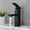 Grifo para lavabo de encimera, frío y caliente, grifo para lavabo cuadrado para uso doméstico, grifo de baño de un agujero, grifo para lavabo