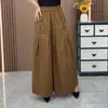 Otoño 2026 Estilo de Diseñador de Moda Versátil Temperamento Pantalones de Pierna Ancha Adelgazantes Tallas Grandes Ropa para Mujeres de Mediana Edad y Mayores Pantalones de Primavera y Otoño