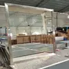 Venta al por mayor de fábrica marco de acero inoxidable doblado espejo colgante guardarropa espejo de cuerpo entero HD colgante de pared inodoro espejo de baño