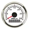 Tacômetro de Trator 52mm Modificação 3000 RPM Veículo Agrícola Motor 12V24V Universal Relação de Engrenagem Ajustável com Luz