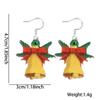 Brincos de Natal Desenho Animado Papai Noel Alce Brincos Acessórios de Decoração de Festa Feminino Boneco de Neve Sino Brincos Banhados a Prata