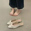 Primer Encuentro: Zapatos planos cuadrados de estilo francés con delicado estampado floral para mujer, con tacón bajo, cordones y suela suave, con una apertura poco profunda
