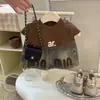 Conjunto de Dos Piezas para Niñas Verano 2026 Estilo Coreano Nuevo Camiseta de Manga Corta con Letras + Falda de Mezclilla