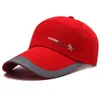 Chapéu Masculino Primavera e Outono Estilo Coreano Casual Boné de Baseball Boné de Lona Chapéu de Aba Larga Bordado para Exterior Protetor Solar Chapéu de Sol