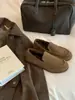 Zapatos mocasines retro suaves y pegajosos del mismo estilo que Mamá Uva para mujer, otoño e invierno, puntera redonda, slip-on, zapatos perezosos, mocasines afelpados con felpa