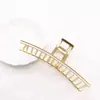Presilha Grande de Metal Tipo Garra para a Parte de Trás da Cabeça, Presilha Tubarão da Moda, Presilha de Cabelo Coreana Elegante e Estilosa, Acessório de Cabelo Simples e Sofisticado
