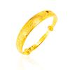 Pulsera de imitación de lujo de moda 24k oro dragón y fénix lisa para mujer pulsera de empujar y tirar estilo étnico puesto pulsera de oro