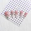 Pegatinas de Uñas de Estrella de Moda Estilo Ins Papel de Aluminio Plateado Blanco y Negro Estrella Corazón Venta Caliente Transfronteriza con Pegatinas para Uñas Adhesivas