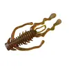 Raíz de Camarón TPR Pesca Luya Señuelo Blando Micro Señuelo 60mm/1.9g Pesca Invertida Texas Luya Señuelo Falso Cabeza Negra Mero