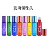 Botella de Vidrio Frosted con Ruedita de Color Dotteri de 10 ml para Venta al por Mayor, Botella de Vidrio para Caminar con Cuentas, Botella de Esencia, Botella de Perfume