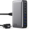 Carregador GaN de 200W com Múltiplas Portas Super Rápido de Alta Potência Carregamento Simultâneo USB para Múltiplos Dispositivos de Mesa