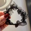 Hilo de organza hecho a mano, círculo intestinal delgado, bricolaje, adornos para el cabello de alta elasticidad, temperamento casero, mujeres, no dañan el cabello, albóndigas, anillo para el cabello