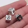 8x 8x 8mm 2.1g Multicolor comercio exterior accesorios para joyería DIY cuentas de agujero grande y pequeño cuentas OM de agujero grande