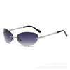 Nuevas Gafas de Sol Retro Europeas y Americanas Sin Marco Y2K Hot Girl Gafas de Sol Ovaladas Gafas de Sol con Estilo Ins