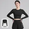 Roupa de Yoga de Manga Longa para Mulheres, Roupa Profissional de Alta Qualidade para Corrida e Fitness, Top Skin-Friendly de Secagem Rápida, Camisa Esportiva Fina da Moda