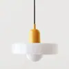 Candelabro vintage transfronterizo para comedor Memphis, Candelabro pequeño nórdico color crema para sala de estar, barra de bar, Lámpara de cristal Bauhaus para mesita de noche
