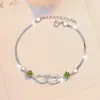 Pulsera Transfronteriza de Plata de Ley S925 Dulce Amor Corazón a Corazón Accesorios Joyería Joyería de Mano de Moissanita de Alta Gama Venta al por Mayor