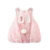 Traje para Niñas Ropa de Verano 2025 Nuevo Chaleco de Moda para Niños Bebé Verano Delgado Orejas de Conejo Conjunto de Dos Piezas