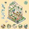 Serie de Pegatinas de Paisajismo Estéreo Microscópico 3D Dibujos Animados Lindos Versión Q Tienda Rompecabezas DIY Pegatinas Impermeables Transfronterizas Venta al por Mayor