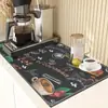 Máquina de Café de Lujo Ligero Transfronteriza Tapete Drenante para Encimera de Cocina Absorbente de Agua Mesa de Lavado Antideslizante Aislamiento Térmico Tapete para Tazón Tapete Absorbente de Barro
