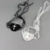 Máscara de Ojos de Monja de Halloween Cos Props Tocado Lolita Máscara de Encaje Viento Oscuro Accesorios para el Cabello Decoración Sensación de Ambiente