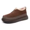 Botas de Nieve para Mujer Invierno Nuevo Estilo Botas Casuales Suela Suave Zapatos de Algodón para Mujer Engrosados Cálidos Sin Cordones