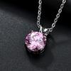Micro Joyería Chapado en Platino AAA Zirconia Collar Estilo Coreano Simple Colgante Versátil para Mujer Venta al por Mayor de Fábrica Colgante