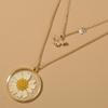 Comercio Exterior Transfronterizo Joyería Planta Seca Natural Colgante de Crisantemo Collar Pendientes de Margarita Accesorios para Mujeres Estilo Ins Moderno
