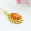 Collar con Colgante de Huevo de Paloma de Cera de Abeja Vieja Natural para Mujer, Dropshipping de Transmisión en Vivo de Fábrica de Ámbar Ruso S2120508
