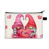 Nuevo Monedero Grande de San Valentín con Flores y Amor, Almacenamiento Portátil para Monedas y Llaves, Bolso Cosmético para Lápiz Labial para Mujer