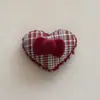 Nuevos Accesorios de Lana de Cordero a Cuadros con Forma de Corazón y Lazo Otoño e Invierno Accesorios para el Cabello DIY Pinzas para el Cabello Decoración para Funda de Teléfono Zapatos y Calcetines Venta al por Mayor