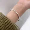 Pulseira Transfronteiriça de Aço Inoxidável para Mulheres, Pulseira de Joalheria de Aço Titânio, Estilo Simples Europeu e Americano, Joalheria de Ouro 18K, Joalheria Versátil de Luxo Leve