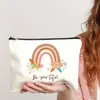 Amazon Temu Shein Bolsa de Maquillaje Lona en Blanco Estuche con Cremallera Almacenamiento Algodón Transfronterizo Portátil de Mano Neceser