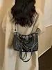 Novo Produto 2026: Mesmo Estilo que Yuezhi, Moderno e Versátil, Bolsa Tote Vintage Desgastada com Contraste de Cores, Bolsa de Mão e Bolsa de Ombro Design Yuezhi