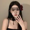 Máscara de encaje para mujer, maquillaje sexy de media cara para fiesta de mascarada, máscara de plumas para Halloween, accesorios