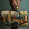 2026 Nuevo Modelo Transfronterizo Estilo Pintura al Óleo Serie 1 Portátil de Corta Distancia Bolso de Viaje Acolchado Bolso Deportivo Multifuncional para Fitness