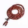 Pulseira de sândalo vermelho de folha pequena 2.0 contas de Buda rosário 108 pulseira pulseira fornecimento de barraca presente para homens e mulheres