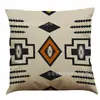 Funda de Almohada Temu de Venta Caliente Transfronteriza Estilo Nórdico Geométrico Moderno Minimalista Lino Funda para Cojín de Sofá de Sala de Estar