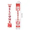 Decoración de Fiesta de Parejas Transfronteriza para el Día de San Valentín Cortina de Puerta Bandera Colgante para Porche Día de San Valentín Chino Romántico Venta al por Mayor